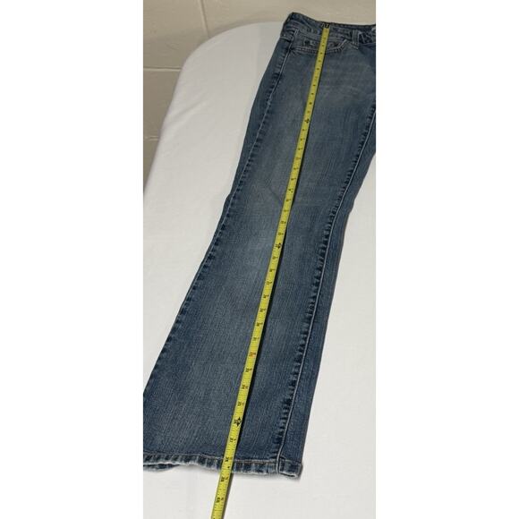 Vintage Levis 545 Women's 10M Low Boot Cut Stretch Blue Medium Wash Denim Jeans - Picture 12 of 16